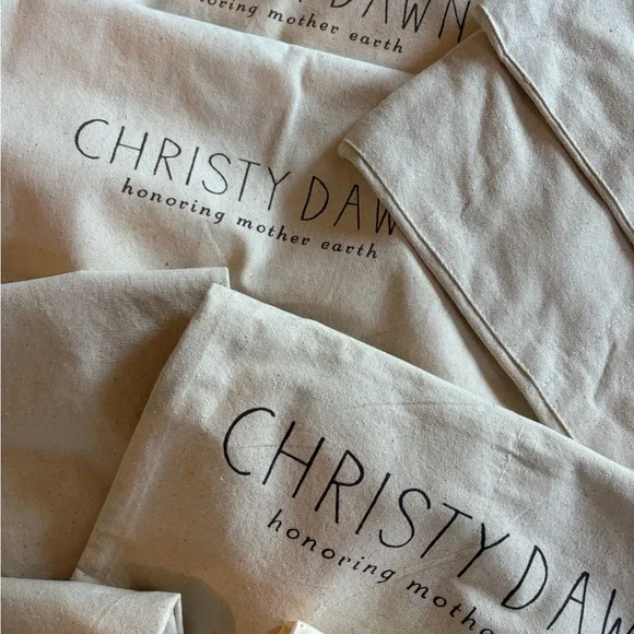 Lot Of 12 Christy Dawn Doen Cotton Canvas Tote Bags Handled Shopping Market NEW - Picture 4 of 7